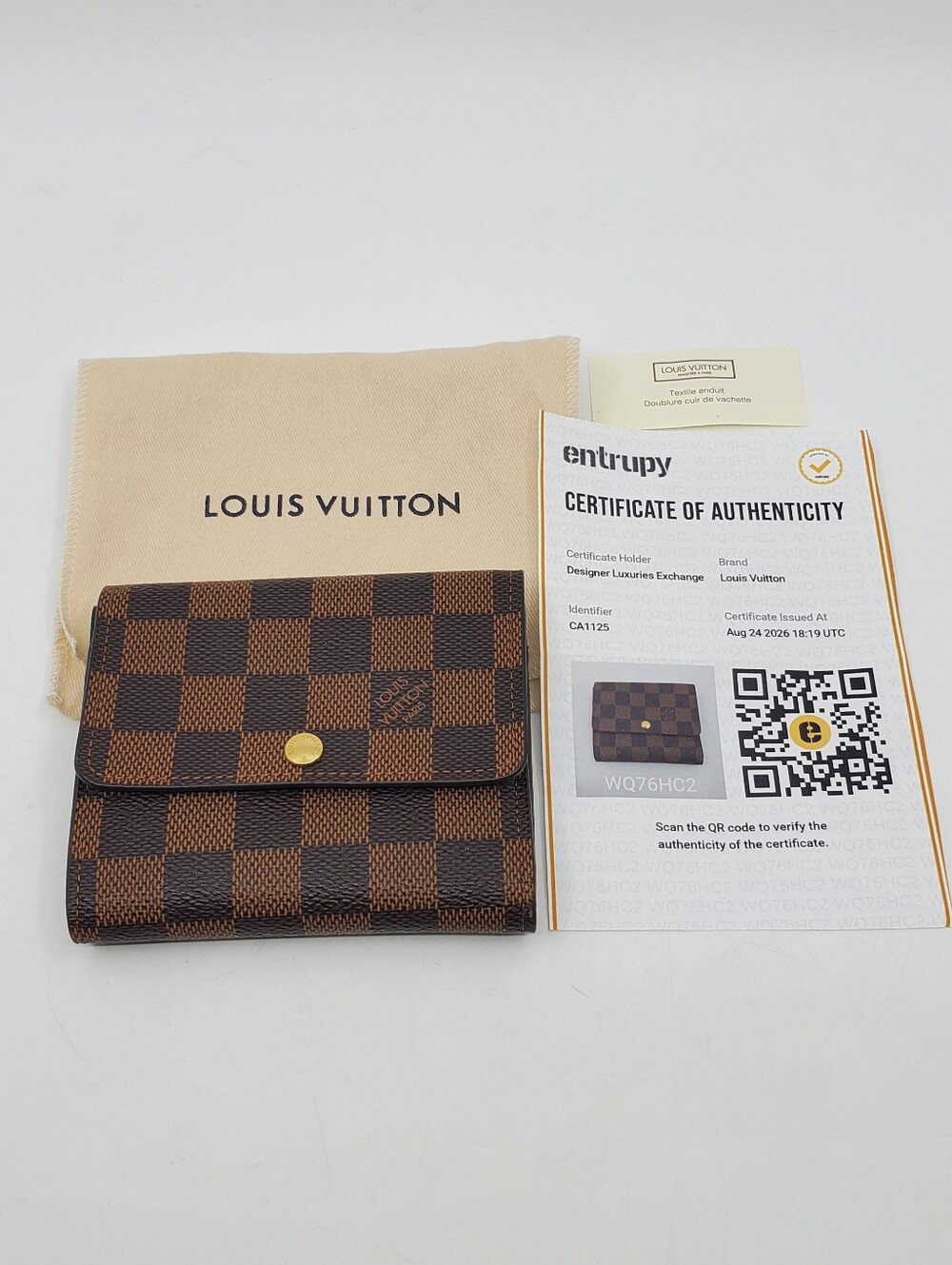 Louis Vuitton Damier Ebene Anais Wallet